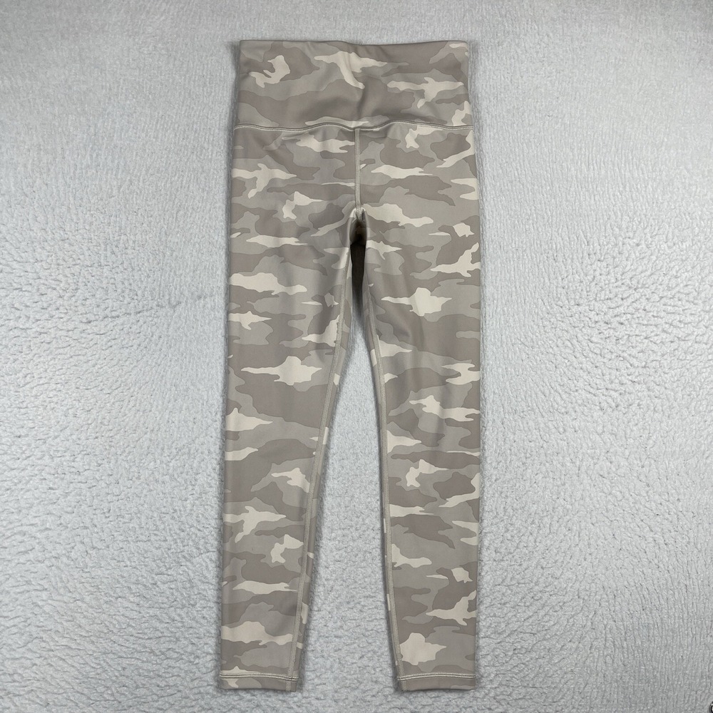 Athleta Leggings Womens XS Beige Camo Elation 7/8 Tight Gym Yoga Workout Studio